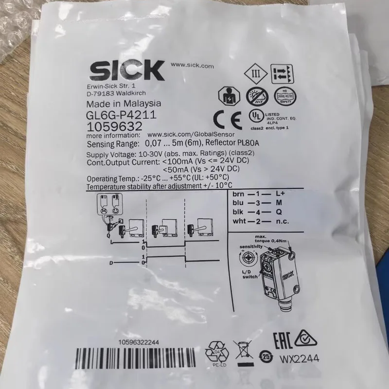 GL6G-P4211 Nuevo sensor de interruptor fotoeléctrico SICK original, gran cantidad en stock, bienvenido a consultar