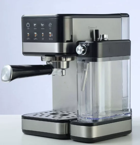 Machine with color screen touch control and milk box for one-touch coffee dispensing Semi-automatic Italian espresso
