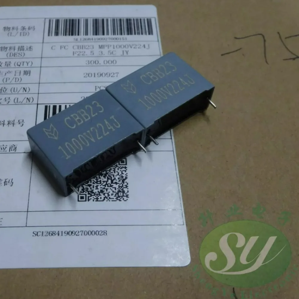 5pcs/lot CBB23 0.22uf 1000v 220nf u22 224 J brand new 22.5mm film capacitor