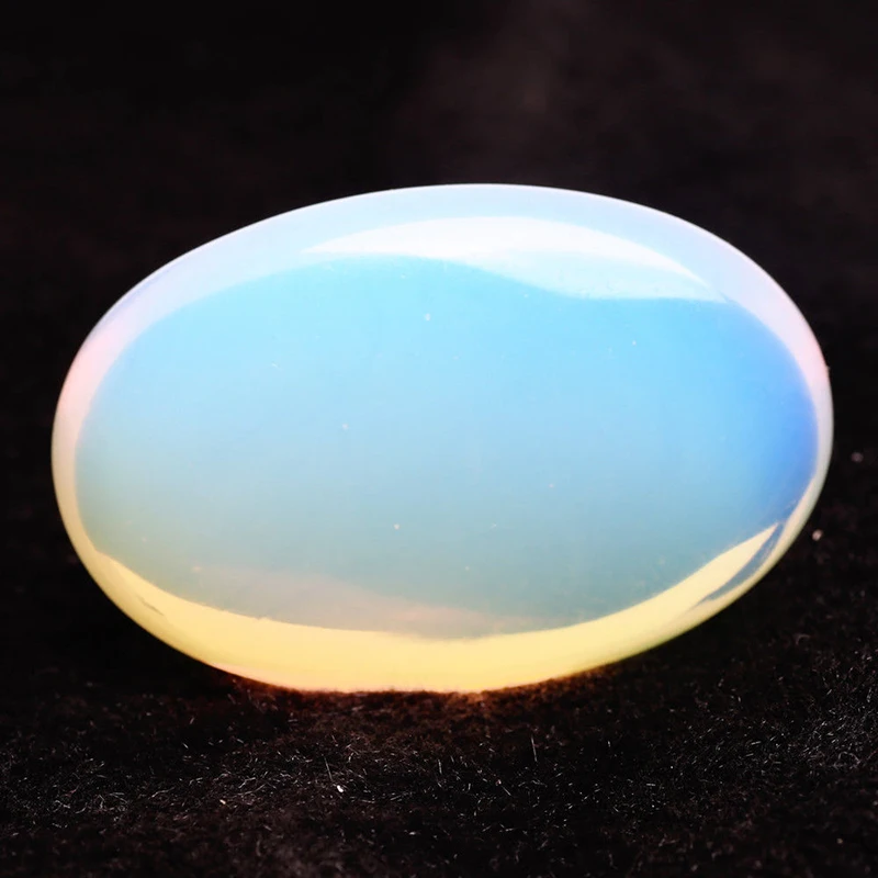 Egg-shaped Natural Opal Tumbled Quartz Crystal Healing Massage Stones Gems