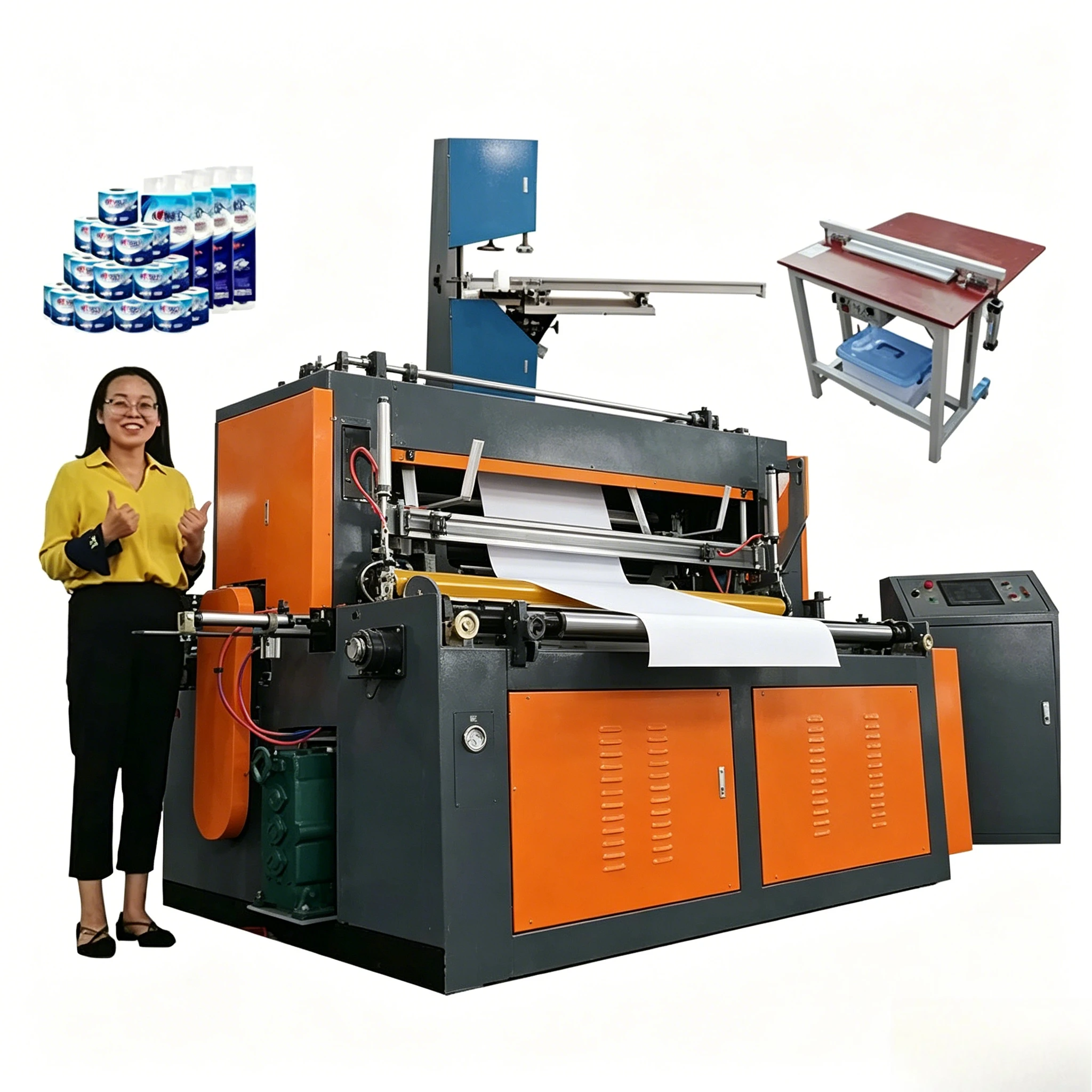 Automatic Toilet Paper Making Machine High Efficiency Production Equipment for Toilet Tissue Roll Factory Customized