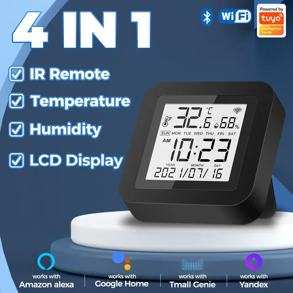 Tuya Smart WIFI Temperature & Humidity Sensor Indoor Hygrometer Thermometer  Support Alexa Google Assistant