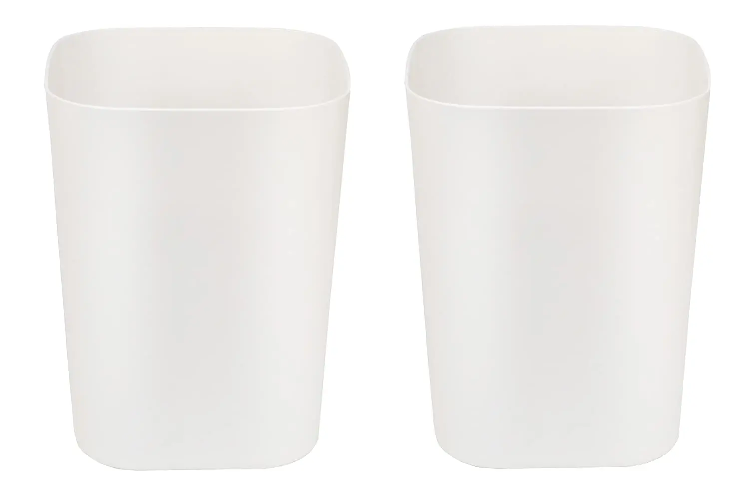 

2-Pack White Small Trash Cans for Bathroom, Kitchen, Office - Durable & Stylish