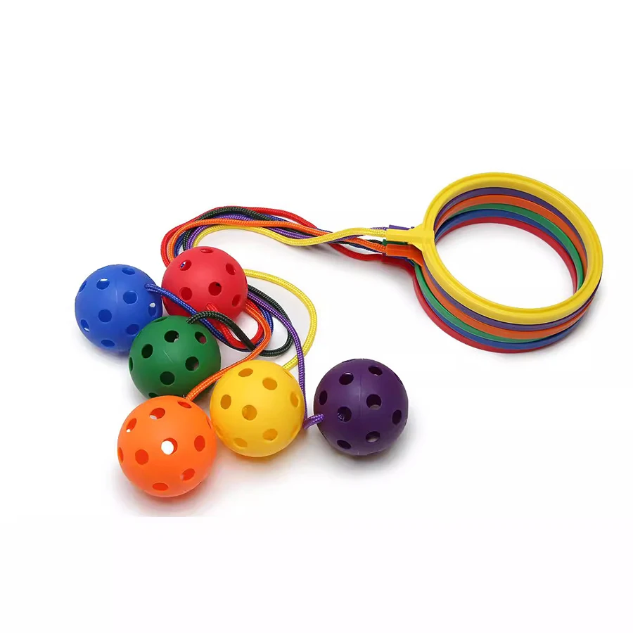 1PC Single Foot Jumping Ring Ball Children Outdoor Fun Toy sensory training Coordination Balance Whirling Bouncing Rope for kids