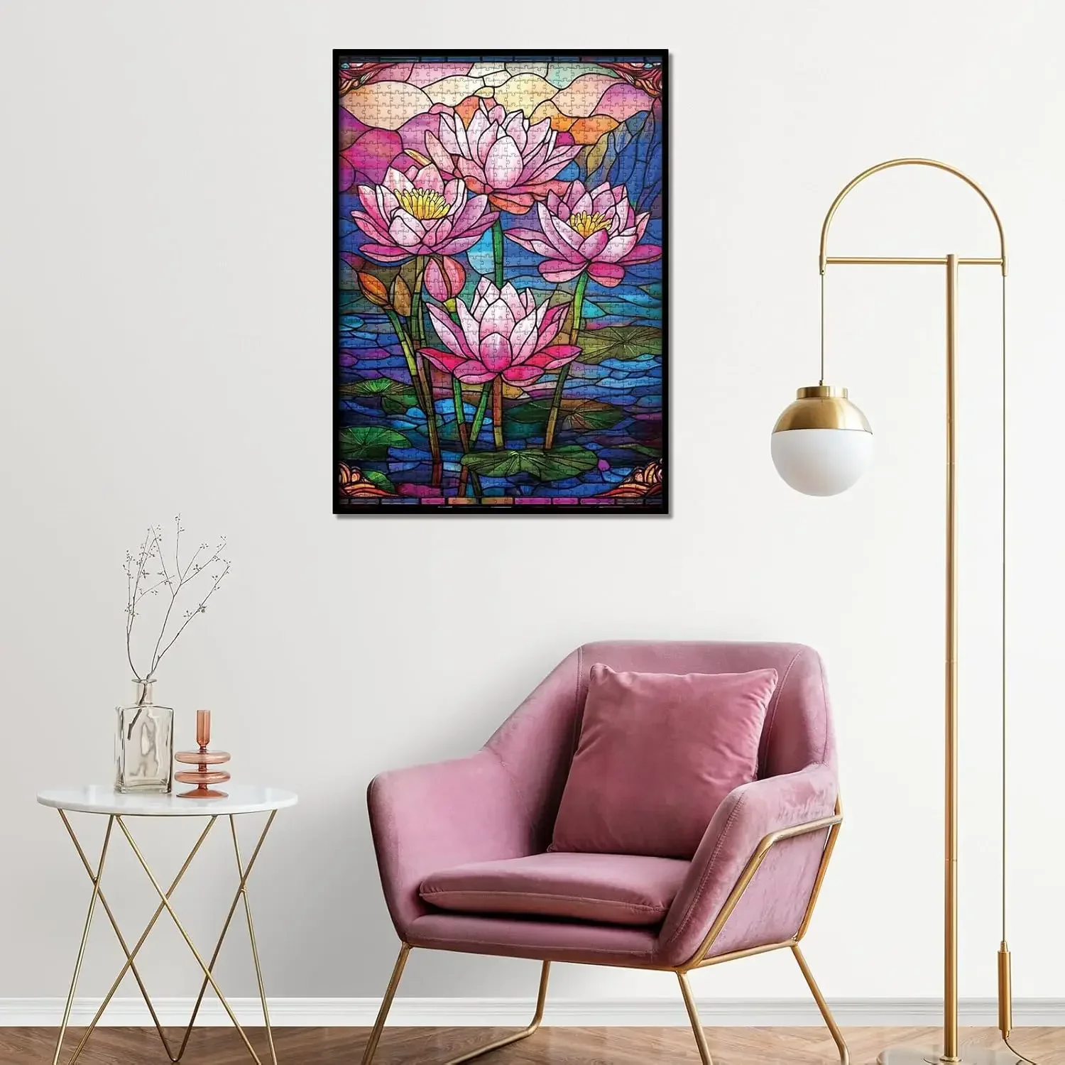 Лотосовый рай, деревянный пазл, 1000/500/300 шт., головоломка, спокойный водный сад, цветущий цветок, азиатская природа, настенный домашний декор