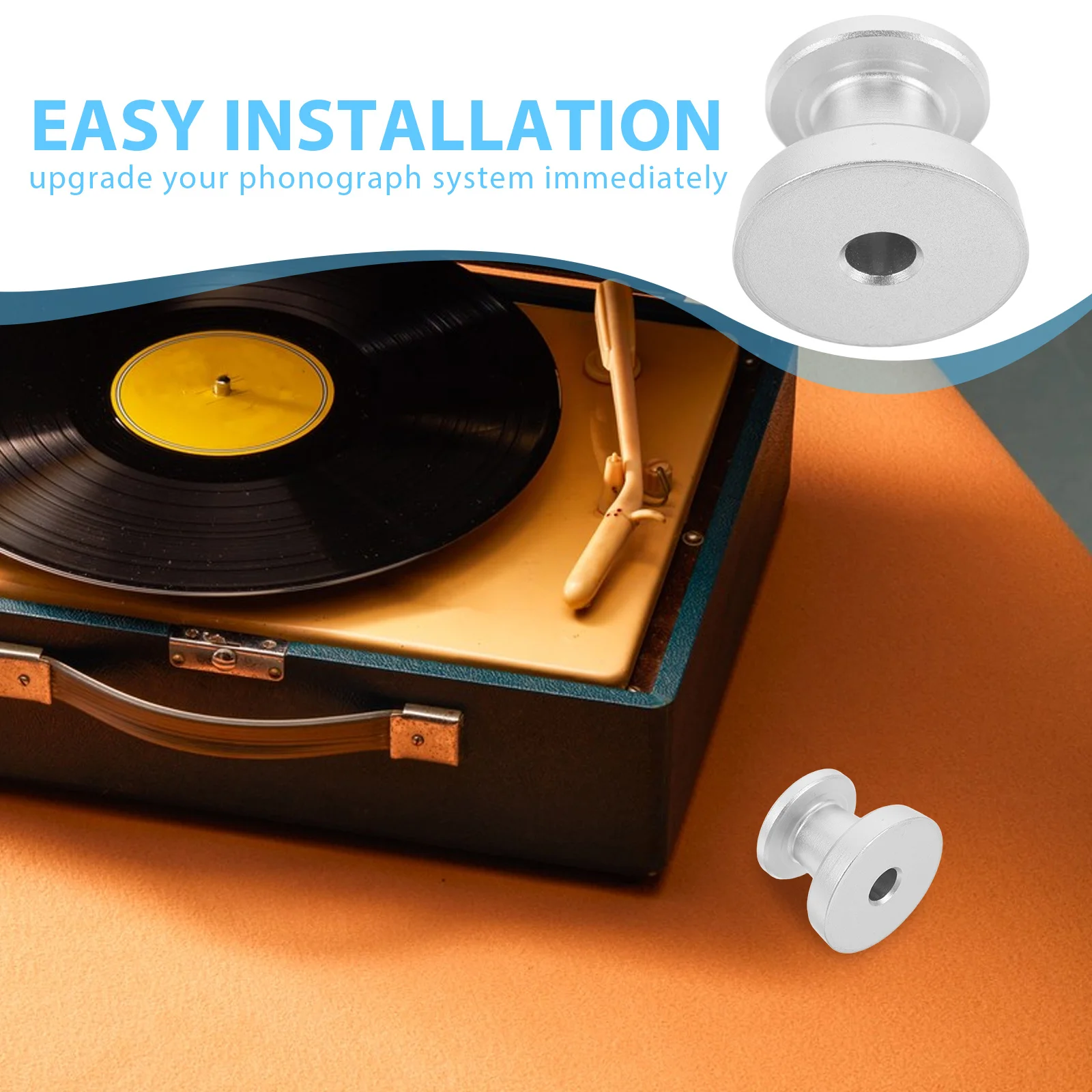 Turntable Record Weight Aluminum Stabilizer Puck Heavy-Duty Low Profile Clamp Vinyl Playback Record Player Anti-Resonance - Image 5