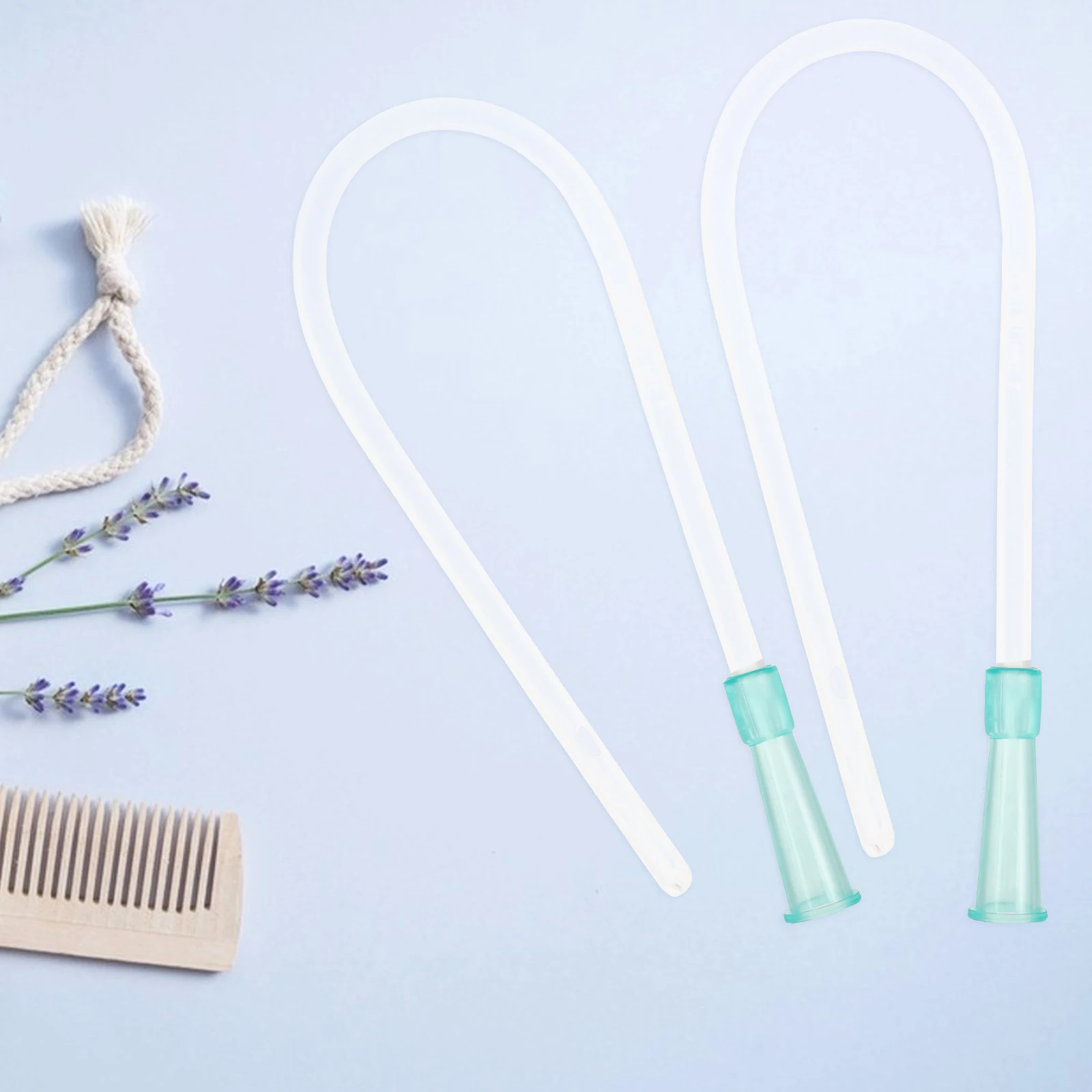 

50pcs Clear Pvc Flexible Tubing Disposable Replacement Cleansing Tubes Leak-Proof Hose For Douching Catheter