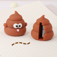 1pcs Creative Mini Cute Poop Pencil Sharpener for Elementary School Students Convenient Pencil Sharpener Children's Reward Gift