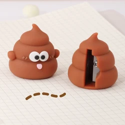 1pcs Creative Mini Cute Poop Pencil Sharpener for Elementary School Students Convenient Pencil Sharpener Children's Reward Gift