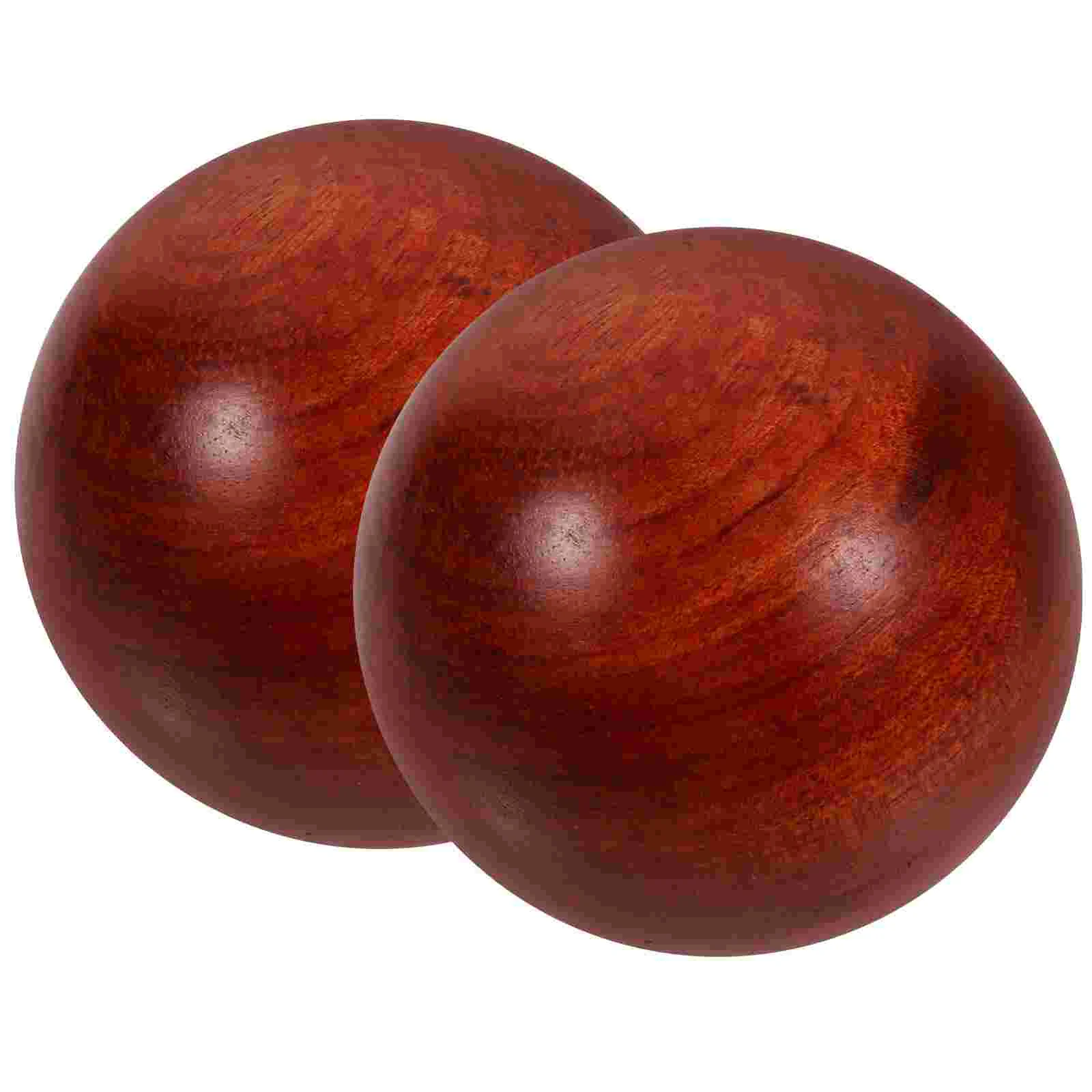 2Pcs 5cm Ball Practical Hand Training Ball Muscle Stretch Balls Ball Wooden Ball Wooden Crafts Fitness Ball