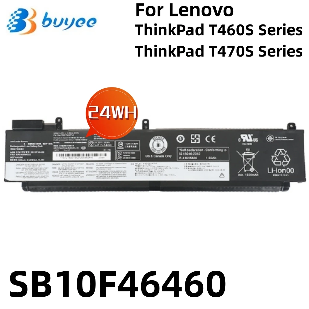 

SB10F46460 SB10F46461 SB10F46474 00HW037 SB10F46475 Laptop Battery For Lenovo ThinkPad T460S T470S Series Notebook (11.25V 24Wh)