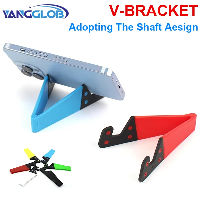 

New V-Shaped Universal Foldable Mobile Cell Phone Stand Holder for IPhone IPad E-Reader Tablets Adjustable Support Phone Holder