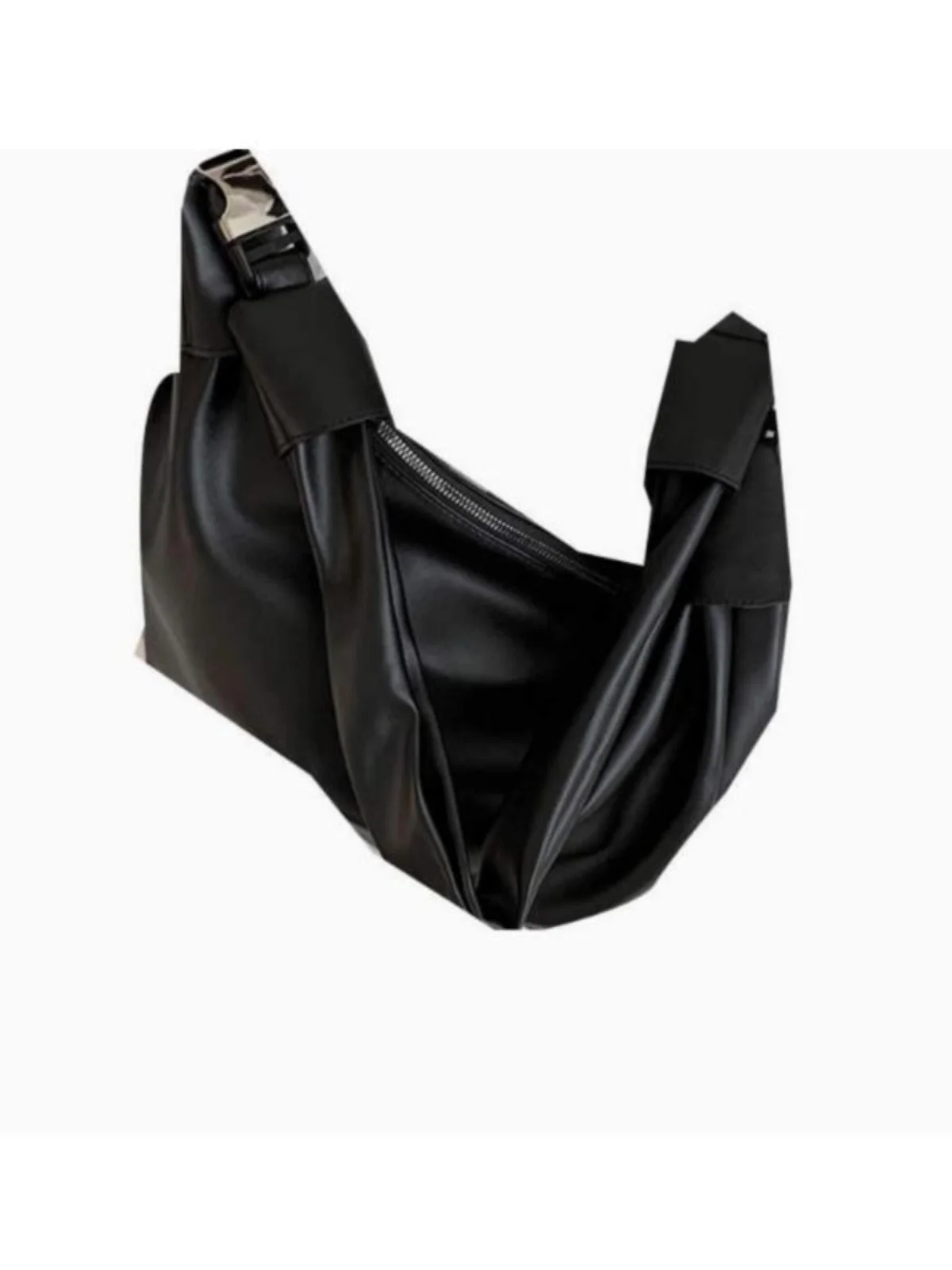 

Large Capaci Dumpling aped Street Sle Bapa Single oulder Crossbody BagLazy Wanderer Faionable PU Bapa