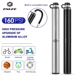 ENLEE BIKING Bike Lnflated Pump High Pressure 160PSI Aluminum Bicycle Air Pump Presta Schrader Valve Bike Tire Pump With Hose