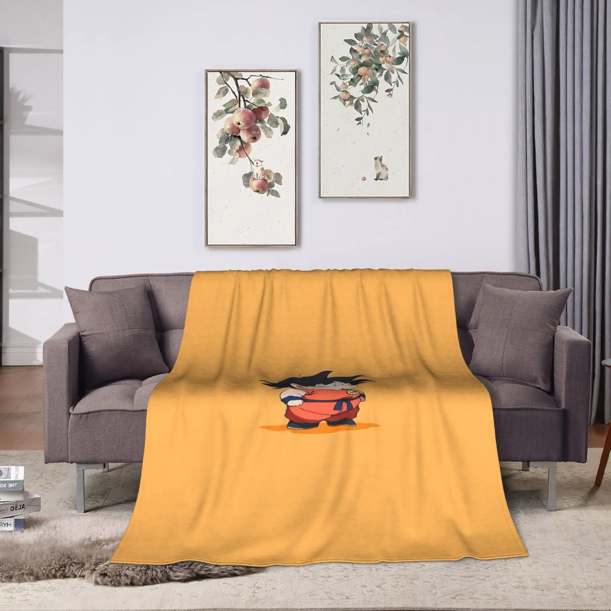 Classic Goku Group Dragon Ball Blanket  Camping Flannel Throw Blanket For Living Room Soft Custom Quality Bedspread Gift Idea