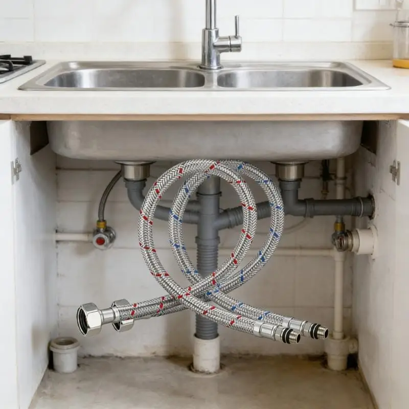 

Flexible Stainless Steel Extension Hose for Kitchen Bathroom and Industrial Applications to Solve Pipe Length Issues M4YD