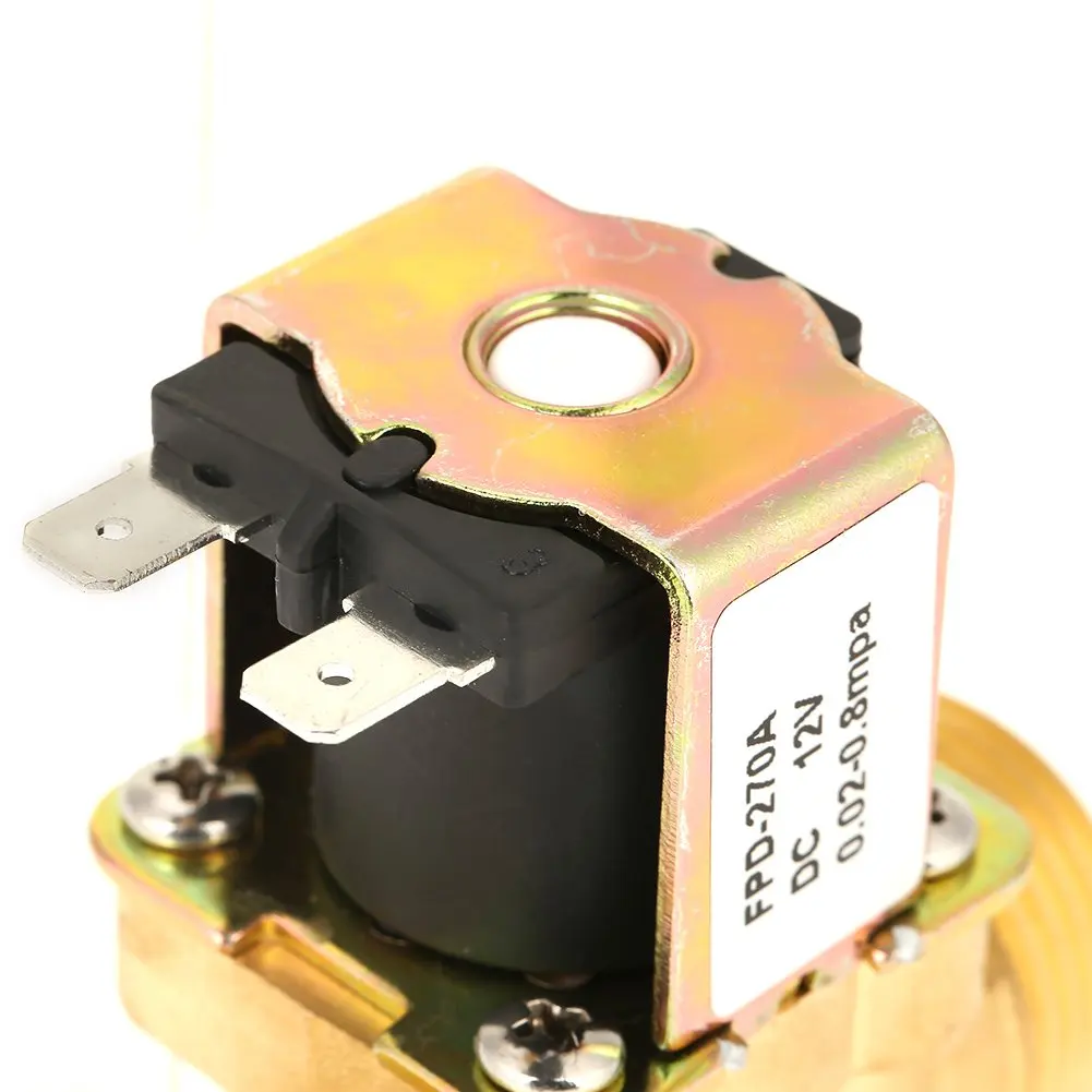 Y51A-Electric Solenoid G3/4 Brass Electric Solenoid Valve For Water 12V Dc Normally Closed