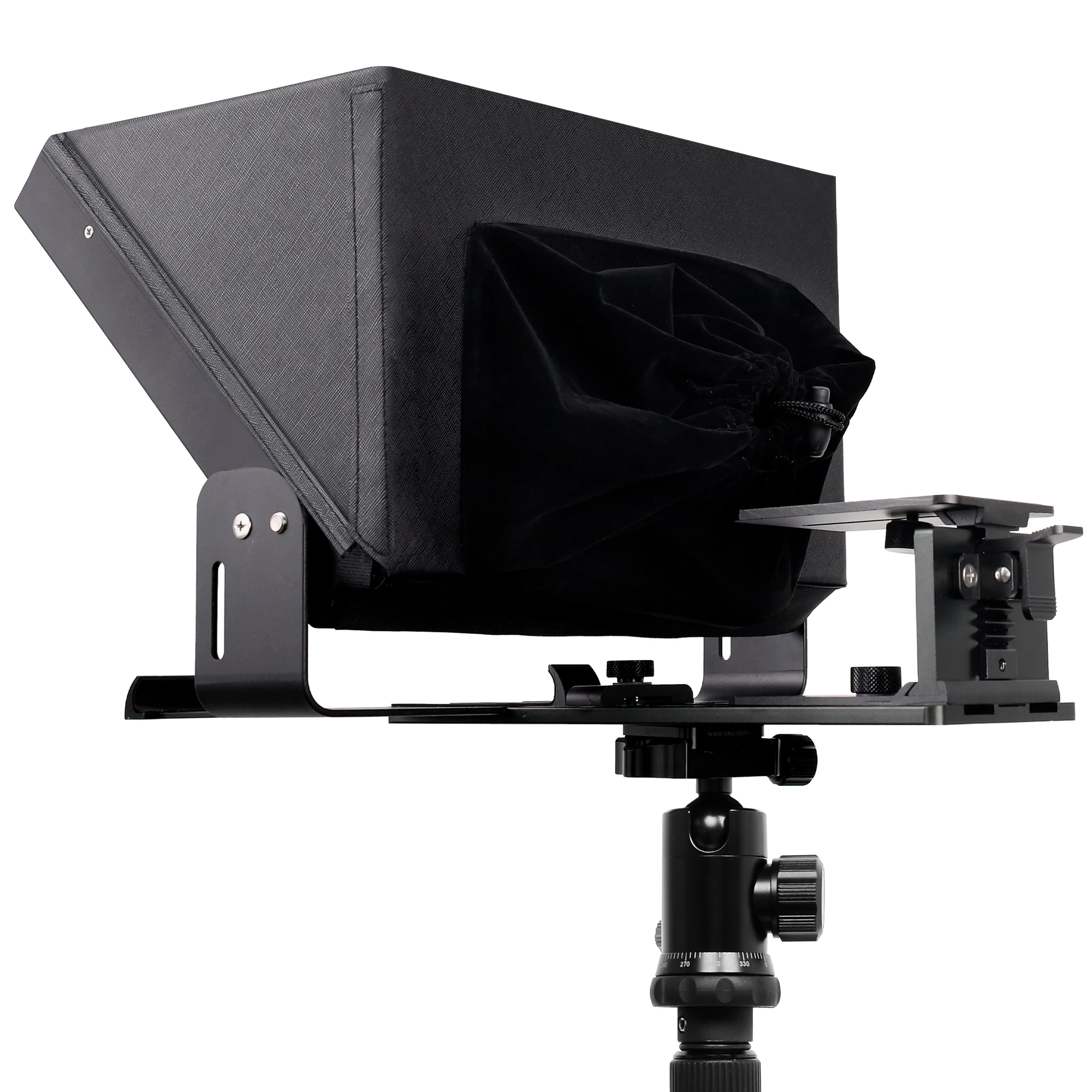 15 inch Portable Universal Teleprompter With Remote Controls and App Professional Recording prompter 70/30 Beam Splitter Glass