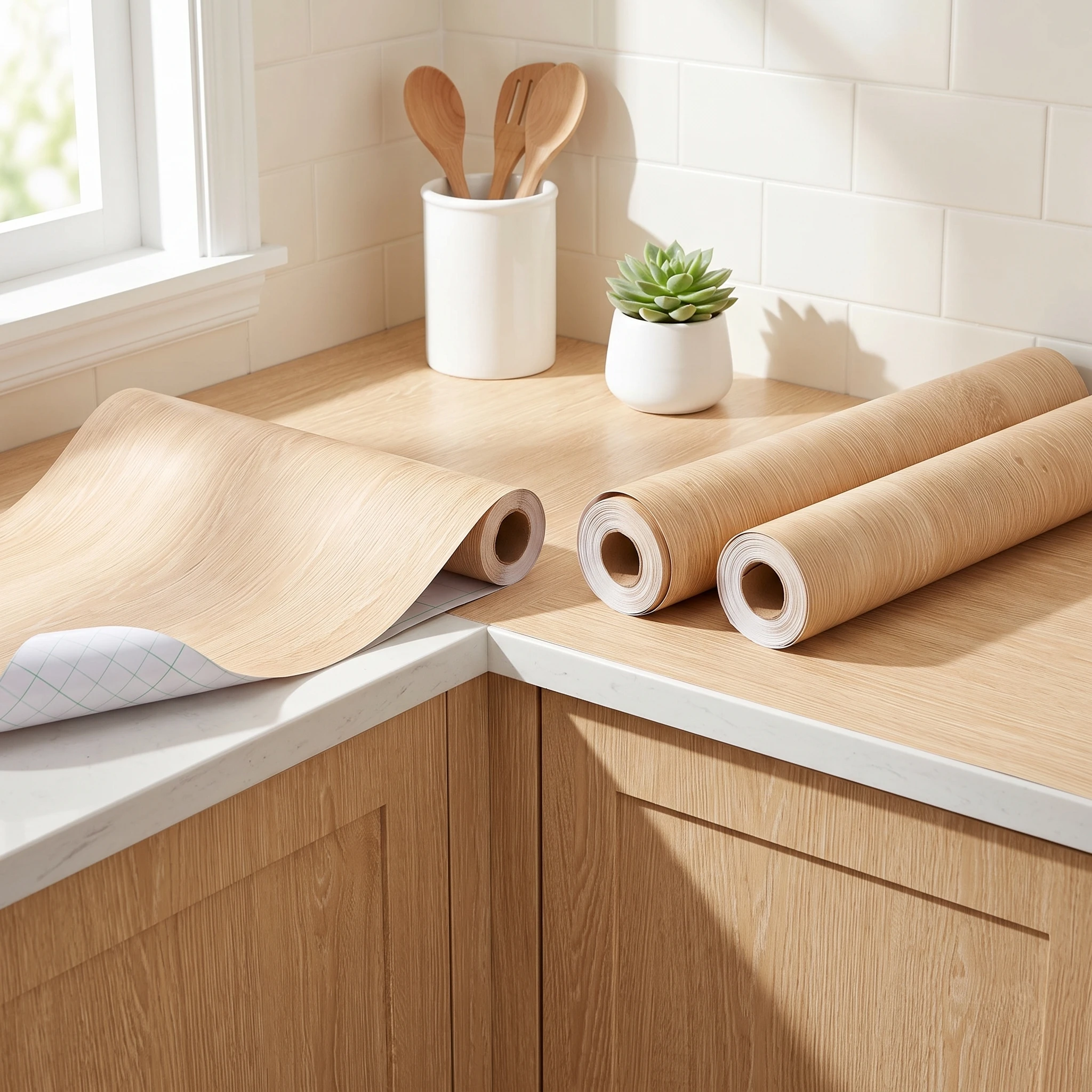 55cm Wide PVC Waterproof Self Adhesive Wallpaper Roll Wood Grain Vinyl Decorative Film for Home Furniture Cabinets Wall Stickerc