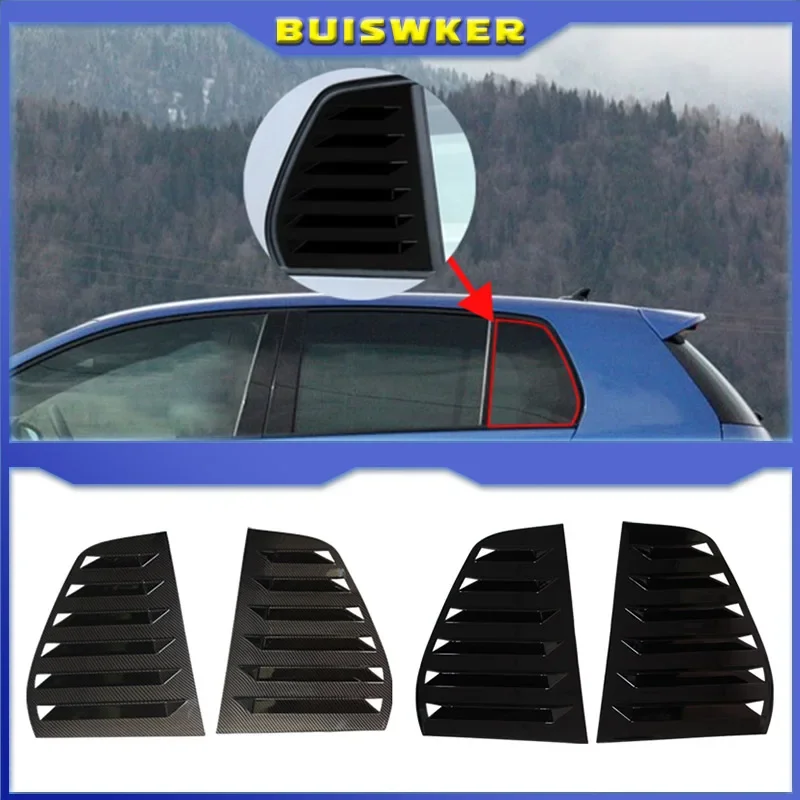 Car Rear Side Window Louver Shutter Cover Trim Auto Part For Volkswagen Golf 6 MK6 2008 2009 2010 2011 2012