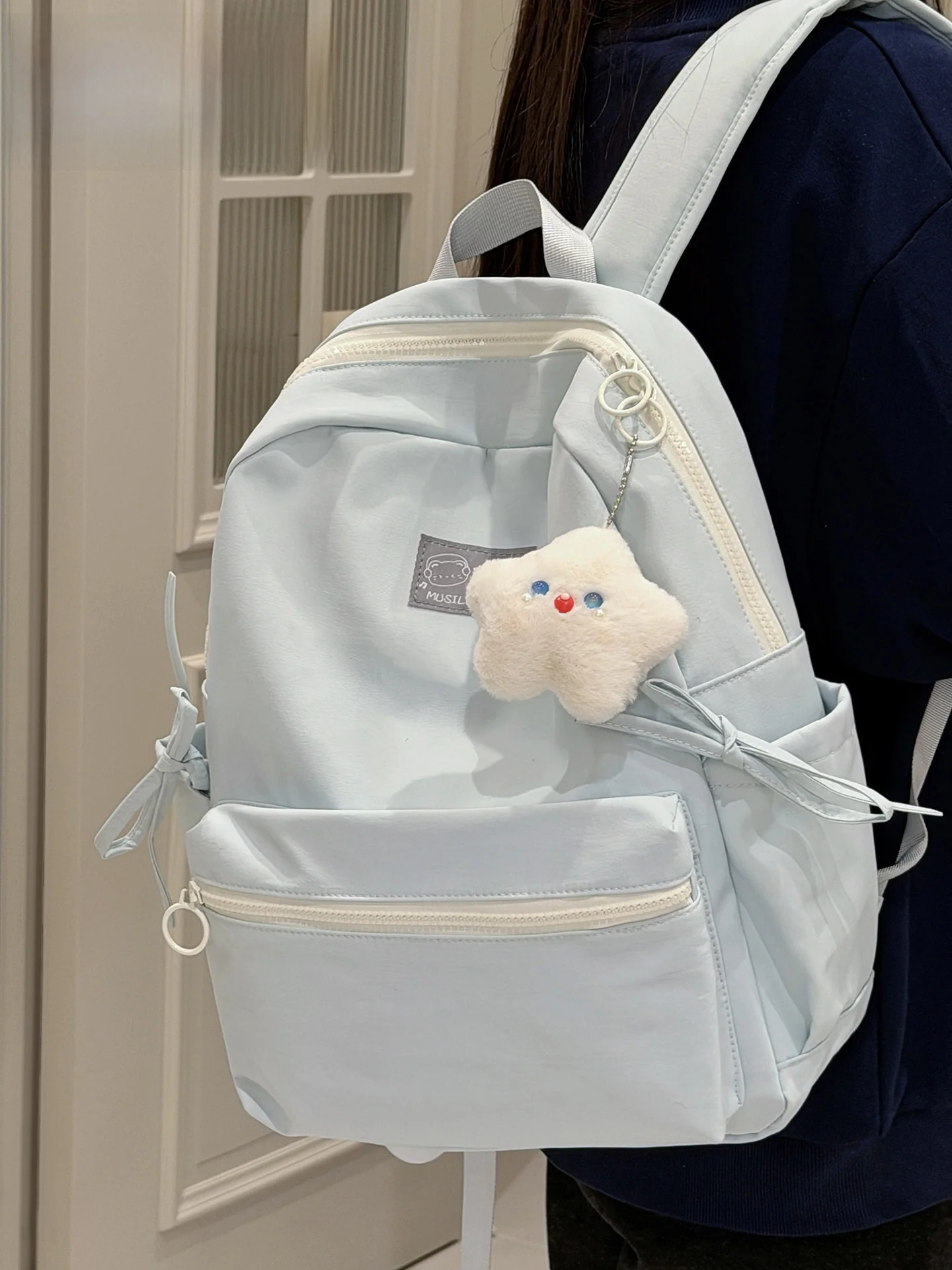 カジュアル-ミニマリスト-韓国風-レディース-バックパック-大学生-通勤用-スクールバッグ-高校生-新入生-中学生