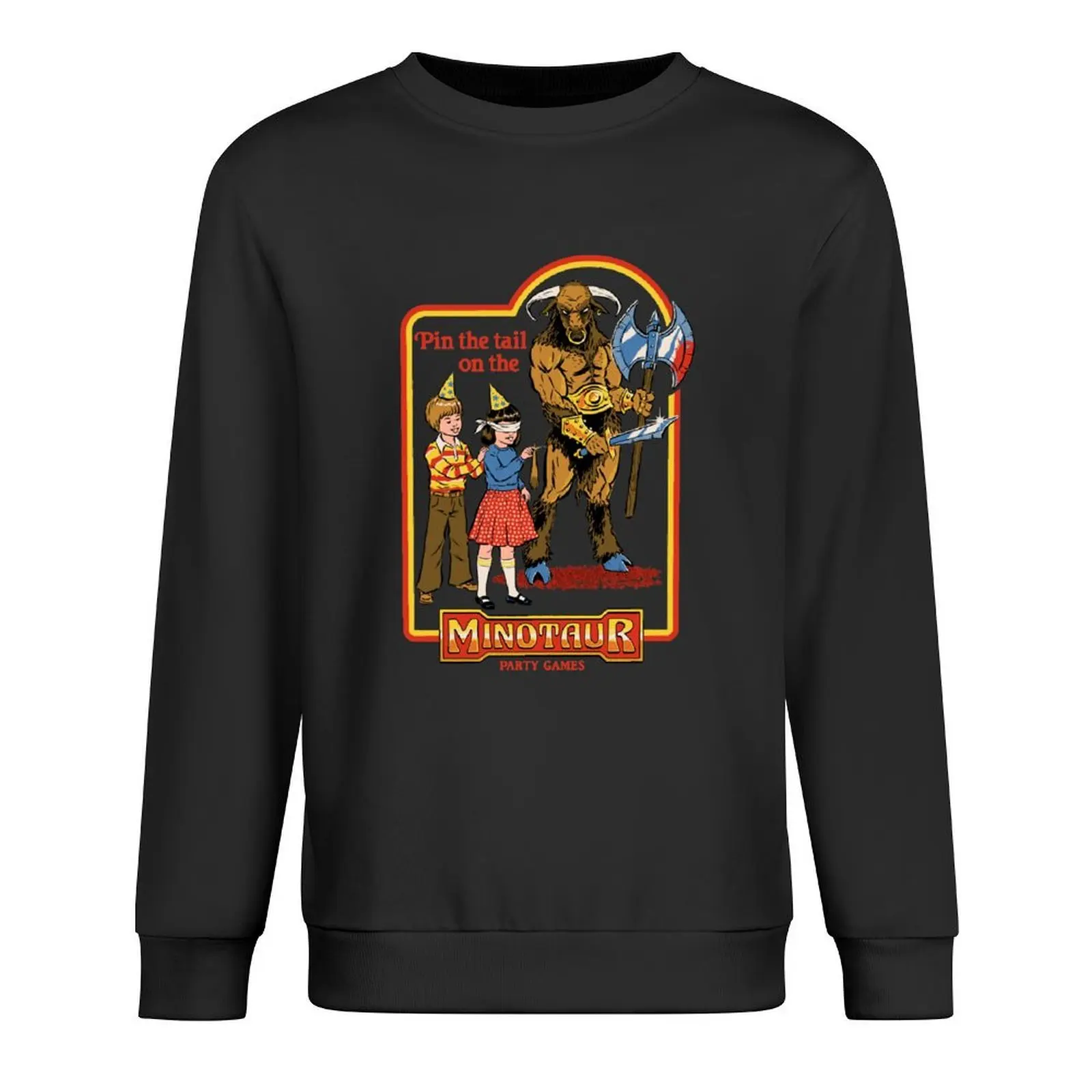 

Pin The Tail On The Minotaur Pullover autumn jacket men men's sweat-shirt set mens designer clothes sweatshirts for men