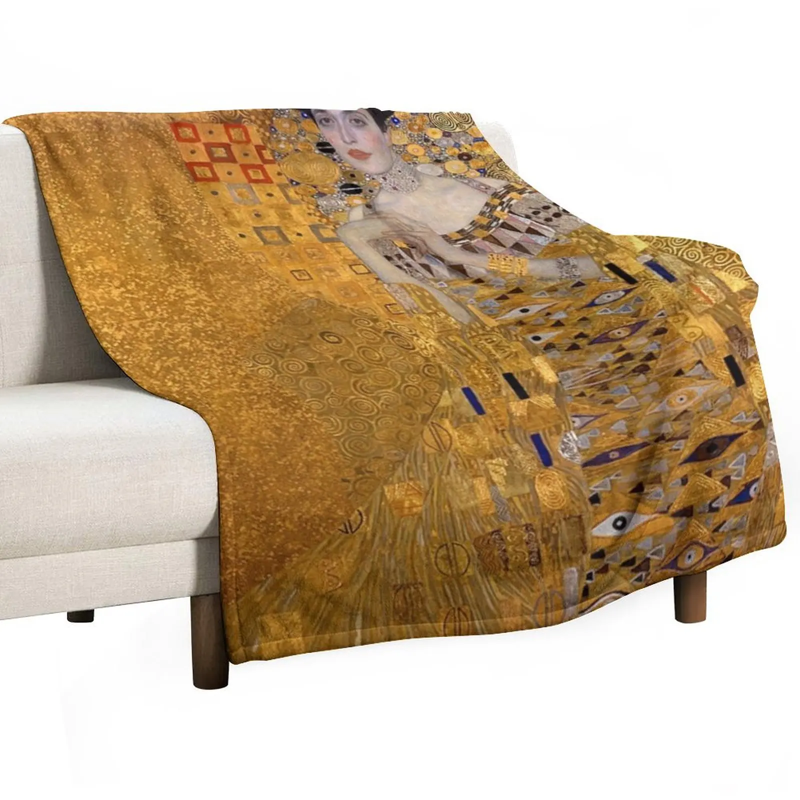 

THE LADY IN GOLD - GUSTAV KLIMT Throw Blanket Custom Baby Stuffeds Bed Blankets