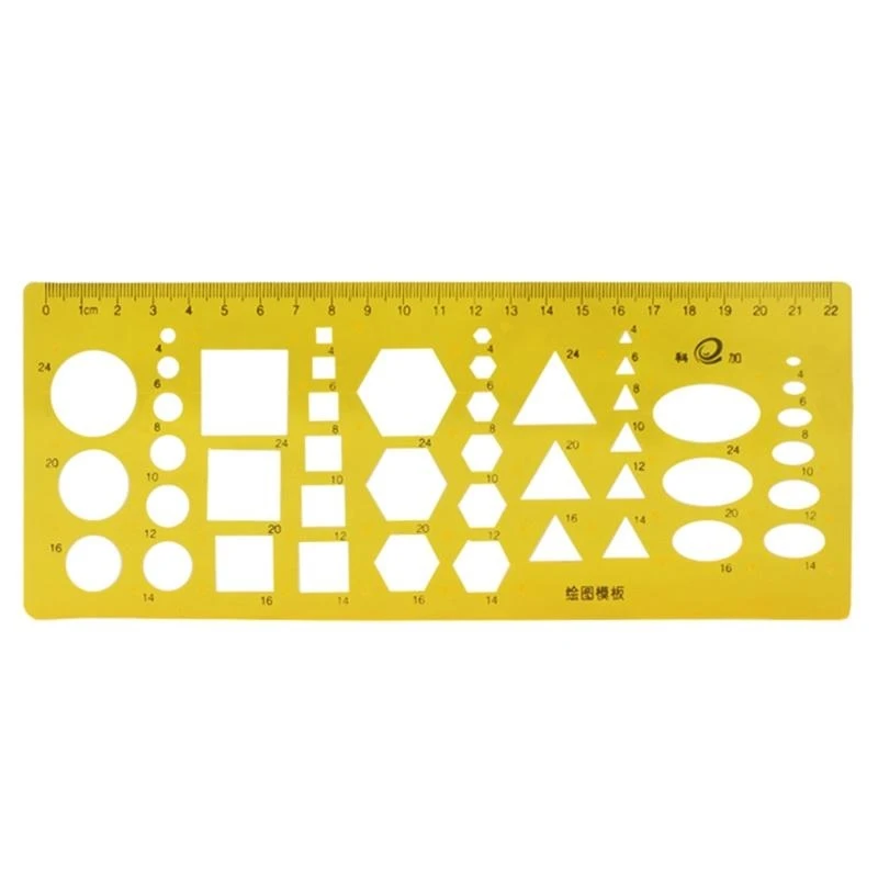 W89C Multi-Function Measuring Ruler Drawing Template Plastic Rulers for School Office