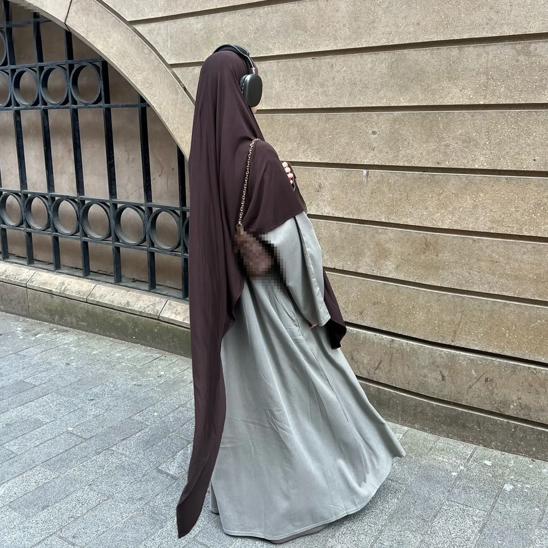 

Eid Khimar Muslim Women Large Hijab Scarf Islam Clothing Ramadan Dubai Turkey Niqab Prayer Garment Long Hijabs Veil Headdress