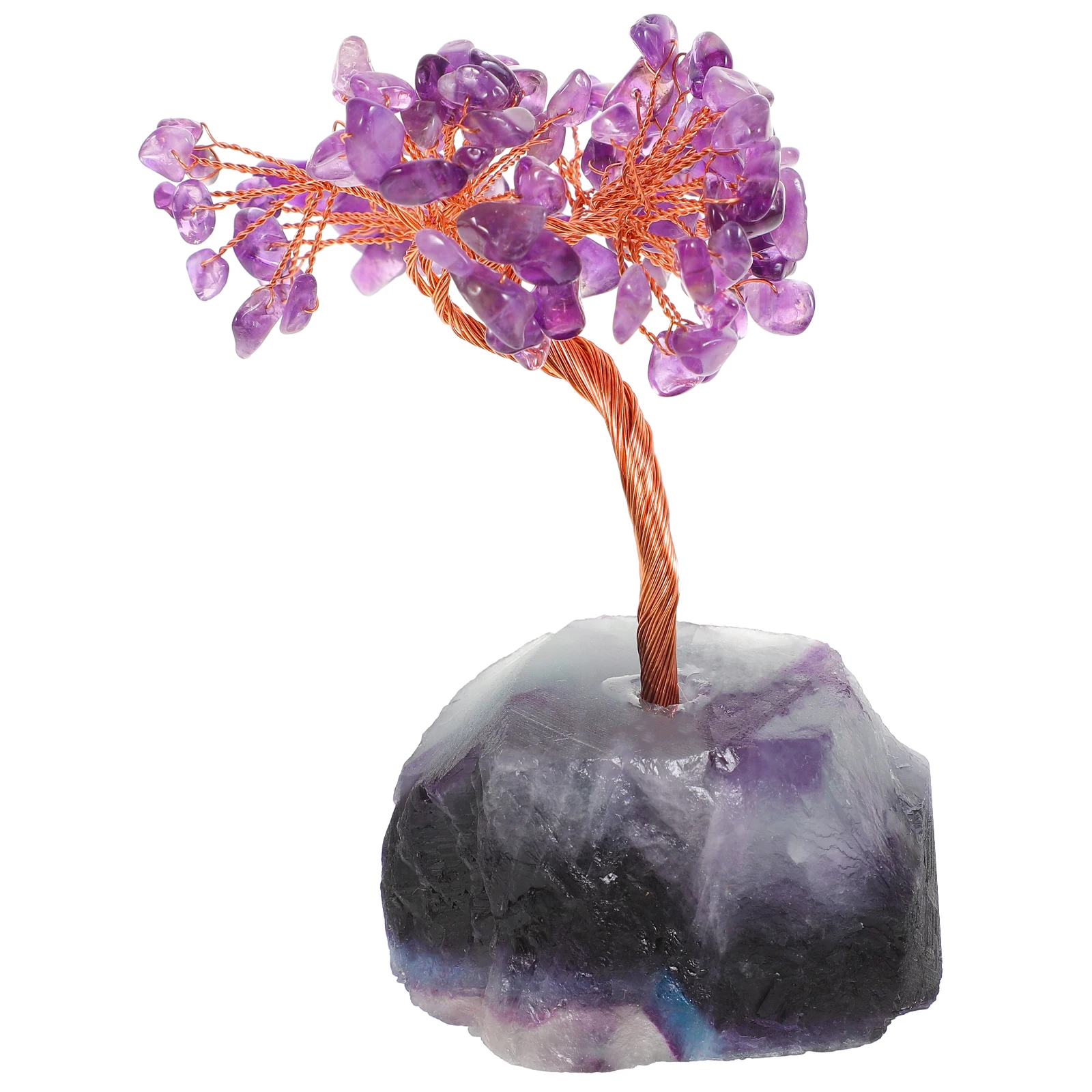 

Amethyst Crystal Tree Decor Natural Stone Office Tabletop Adornment Wealth ProsperityCrystal Craft Potted Desktop nament Gift