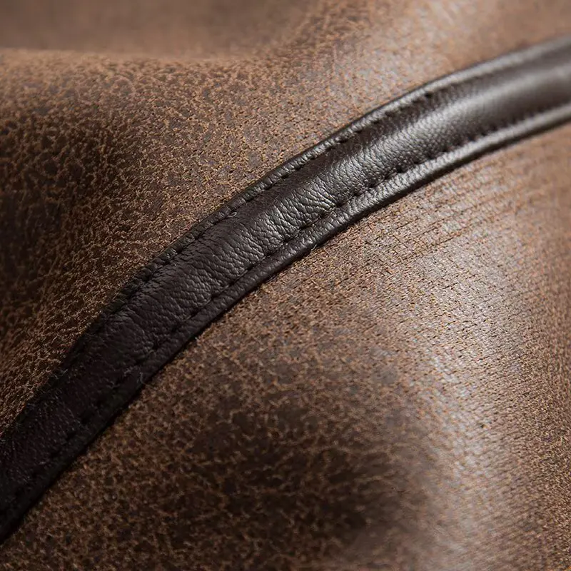 KASLEAD nouveau gilet de fourrure en cuir Faion Fce pour femmes Svel Patchwork rue Sle fermeture à glissière couleur Polyester