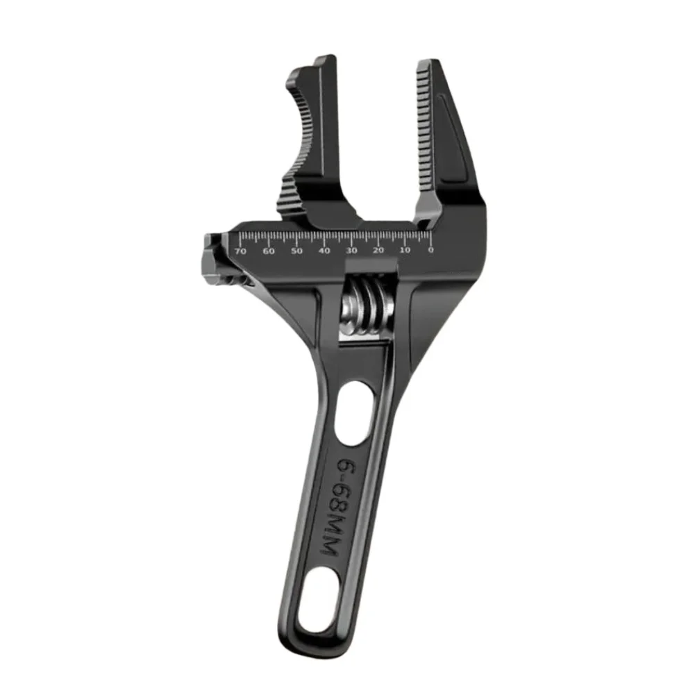 Multi-Functional Adjustable Hand Wrench 6-68mm Opening for Plumbing Use with Ergonomic Grip and Aluminum Alloy Material