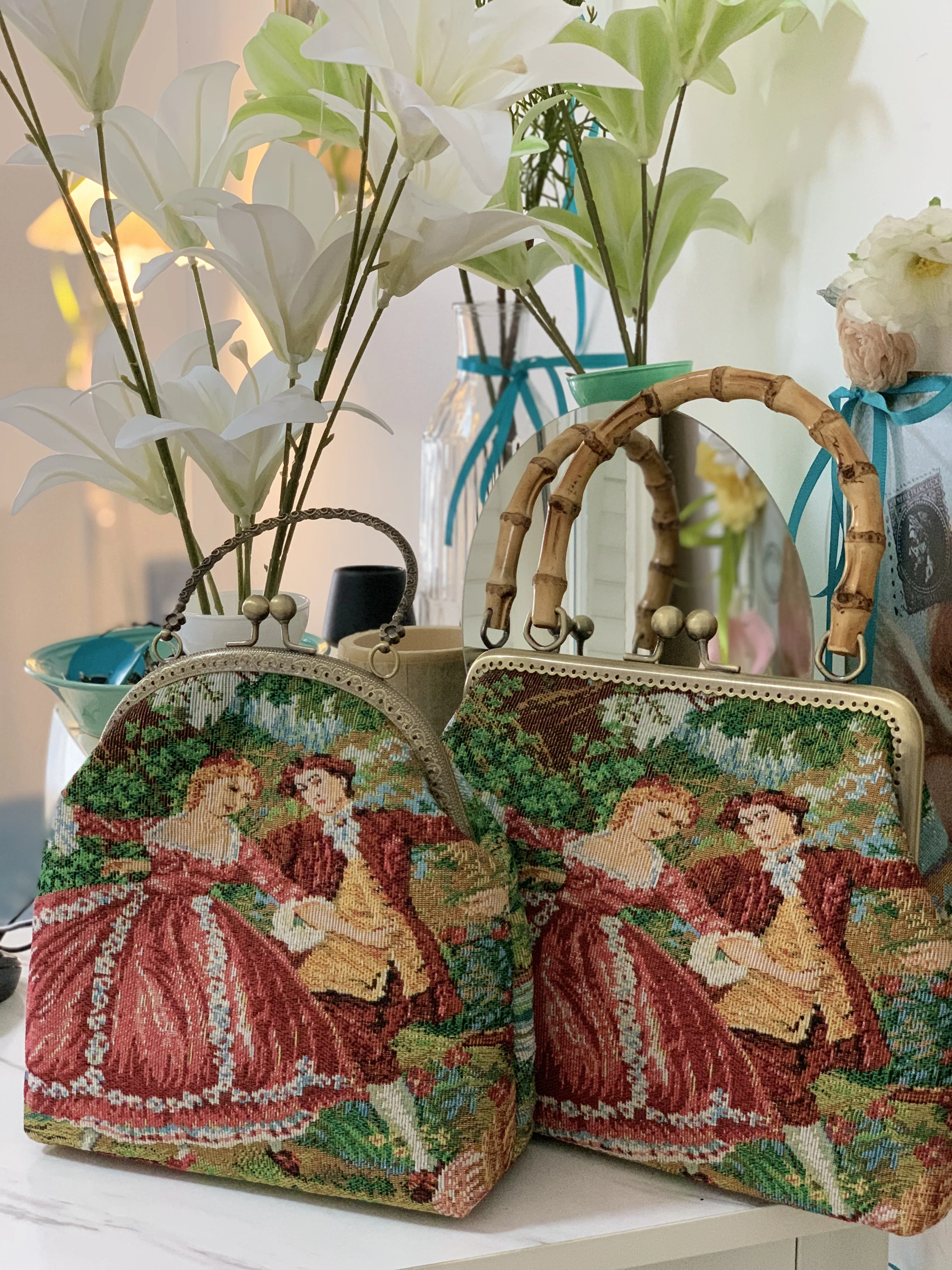 

Потерянная винтажная сумка-рамка с миниатюрным точечным принтом, сумочка-клатч, металлическая сумка с замком поцелуя, вечерние сумки, сумки на ручках, ретро-кошелек