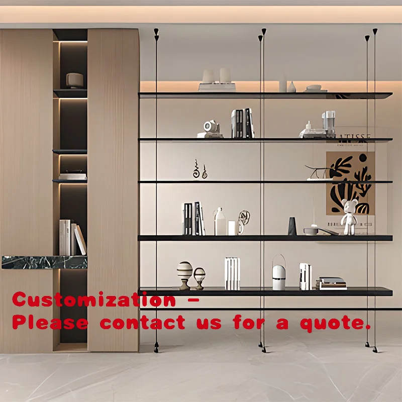 

Customize.Stainless Steel Layer Board Bookshelf Aluminum Board Storage Rack Aluminum Alloy Display Cabinet Hanging Cabinet Hangi