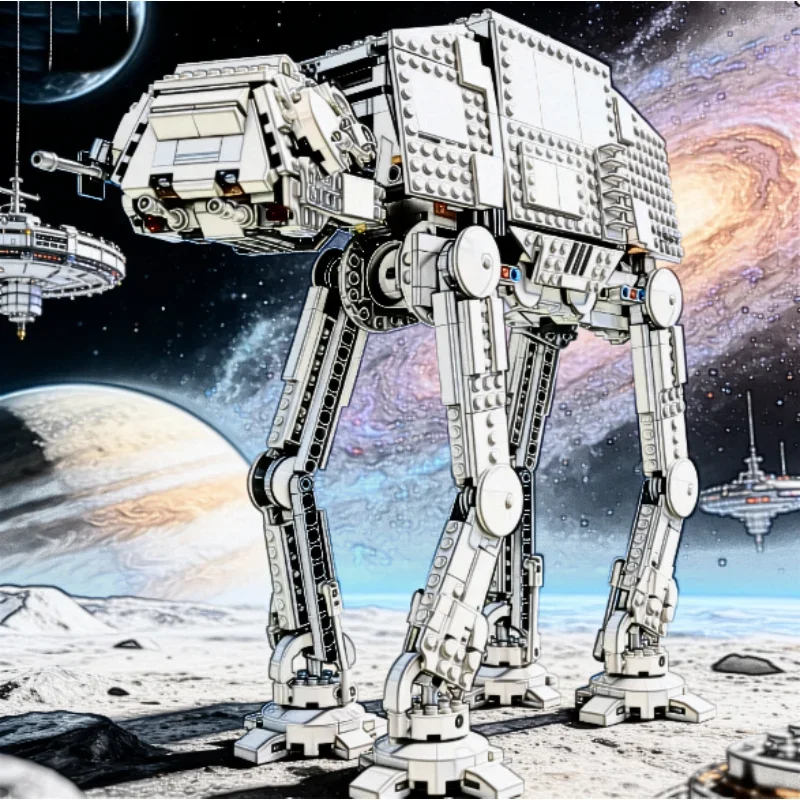 2026 New Hot Space Movie Building Blocks Custom Modified At-at Walker Model Inspired Diy Toyswith Minifigures Diy Assembly Gifts