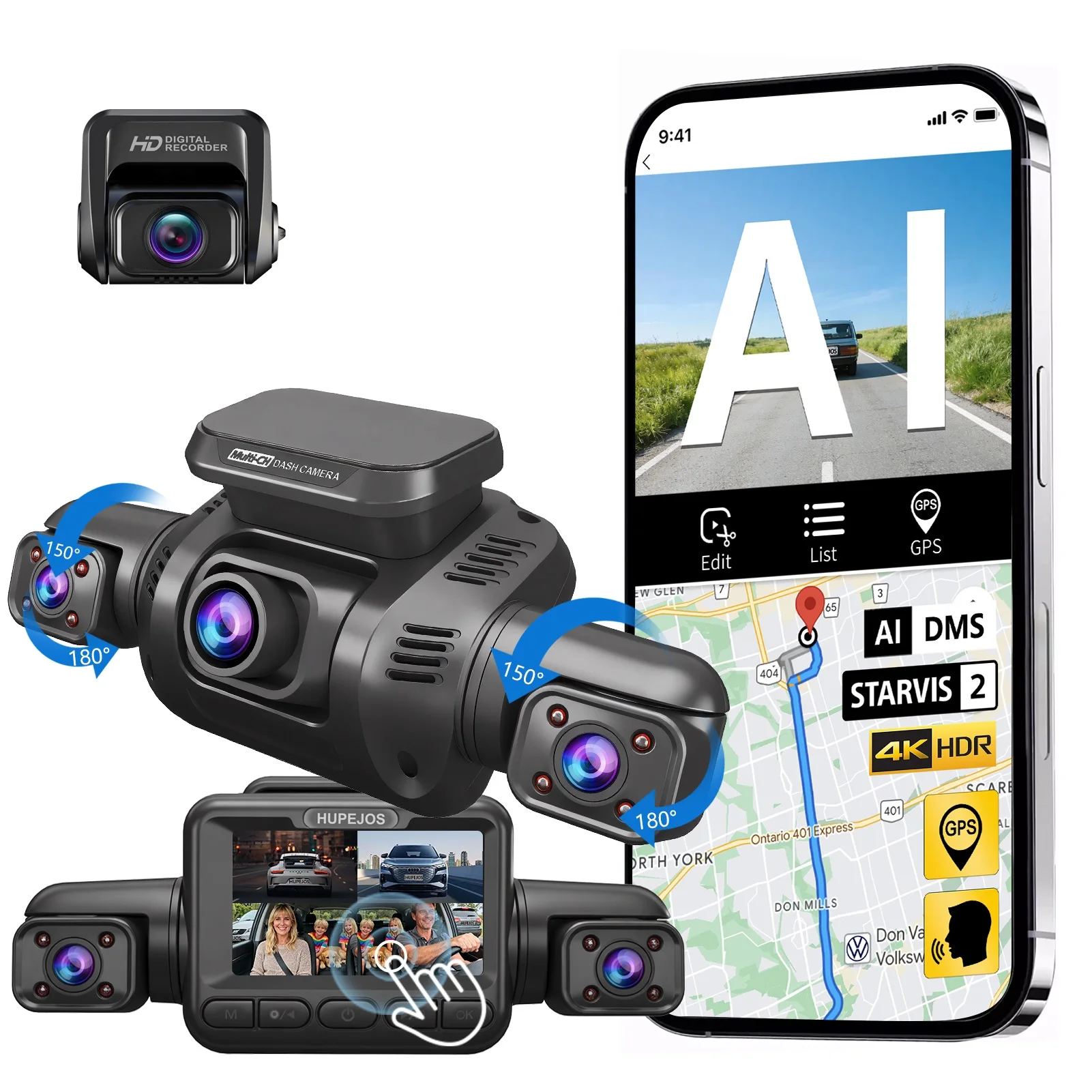 4K Dash Cam AI DMS STARVIS 2 IMX675 3