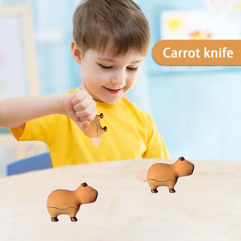 Capivara Shaped Rabanete Toy, 3D Gravity Fidget, Sensory Push Toys, Brinquedo de faca pequena para crianças e adultos, presentes