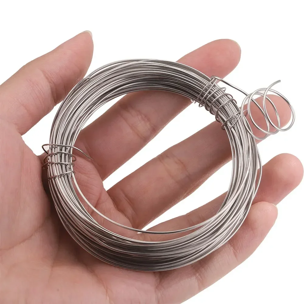 10M Stainless Steel Silver Color Wire Single Wire Beading Wire 0.3/0.4/0.5/0.6/0.8/1mm DIY Jewelry Making Finding Accessoires