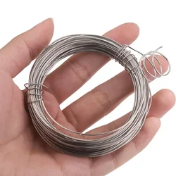 10M Stainless Steel Silver Color Wire Single Wire Beading Wire 0.3/0.4/0.5/0.6/0.8/1mm DIY Jewelry Making Finding Accessoires