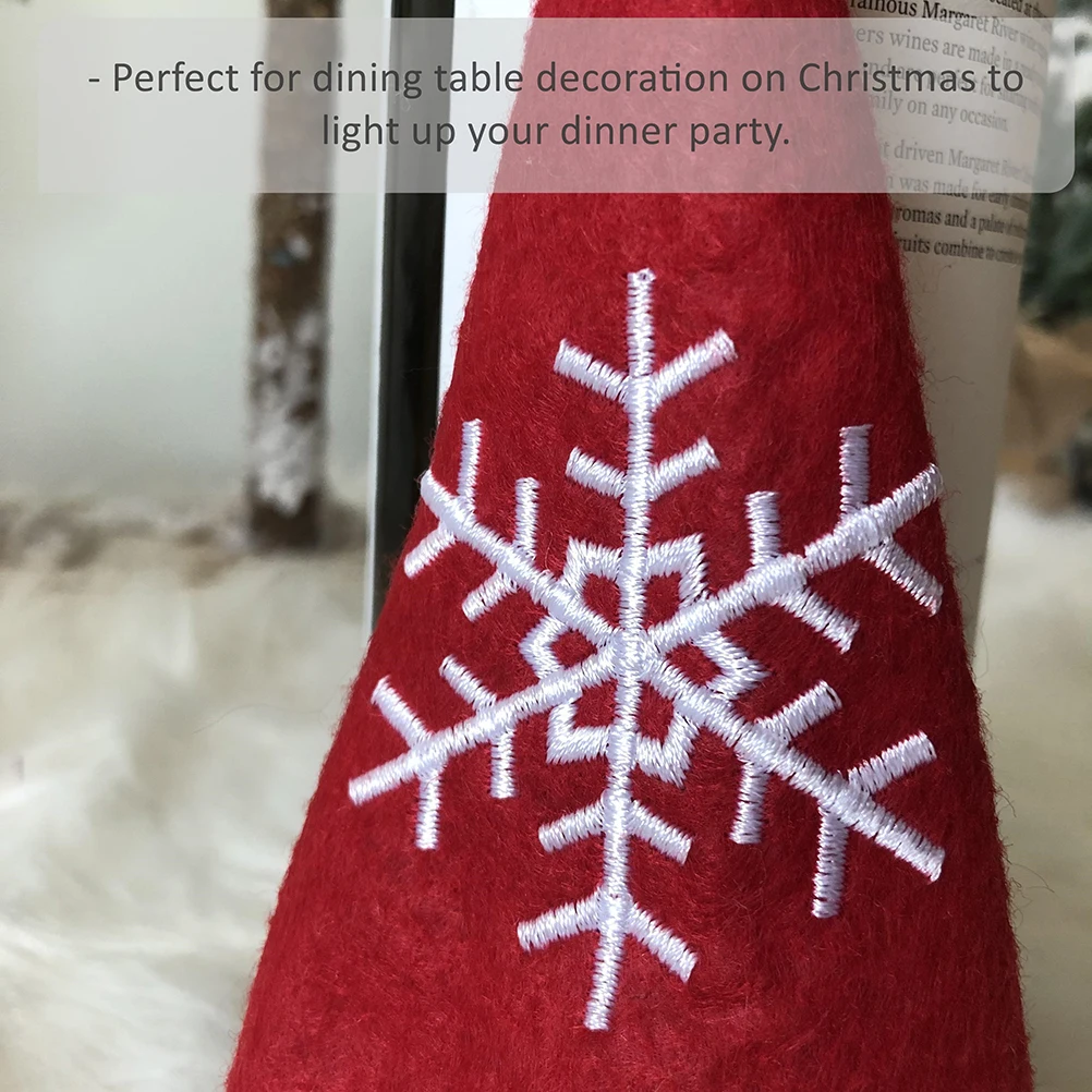 

6 Pcs Cutlery Set Nonwoven Cover Christmas Holder Xmas Bag Hat Silverware Storage Non-woven Fabric