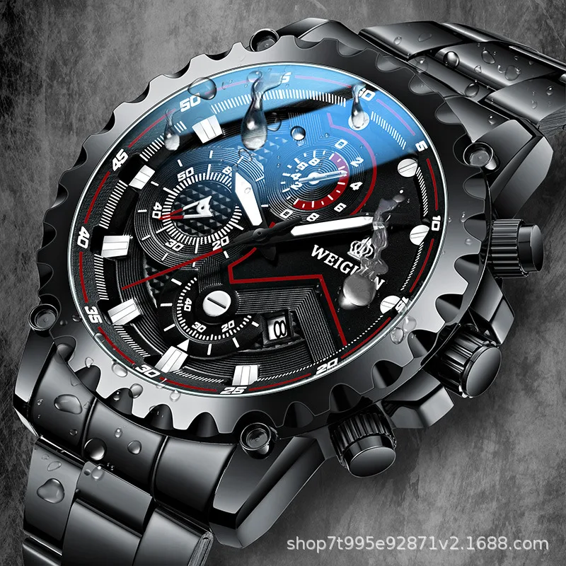 

LByzHan New casual and fashionable quartz watchs with stainless steel strap, calendar reading second, night light men watch