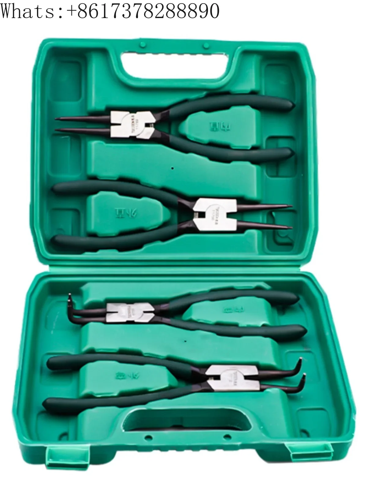 4-piece set of 7-inch snap ring , internal and external expansion pliers, snap, internal and external card tension