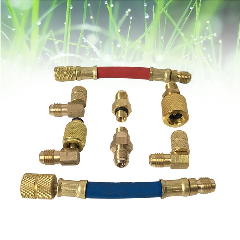 

8Pcs Car Air Conditioner Hose Adapter Set R134a Refrigeration Quick Coupler Connector Installer Professional Conversion Tool