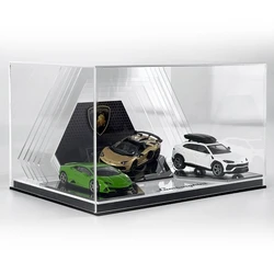 Timemicro+moerart Original design 1:64 Lamborghini theme Alloy car dust proof transparent high-end creative storage display box