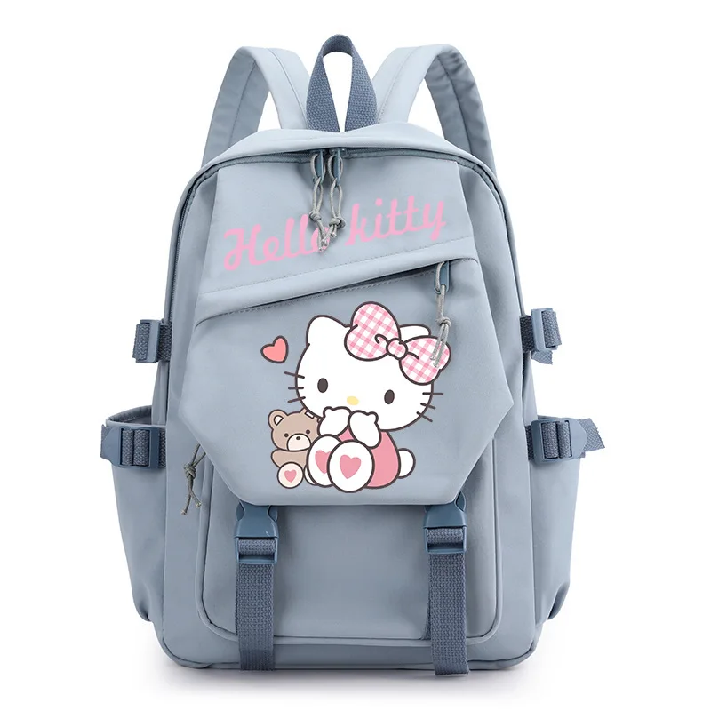 MINISO Sanrio New Hellokitty Student Schoolbag Printed Cute Cartoon Men's and Women's Lightweight Computer Canvas Backpack