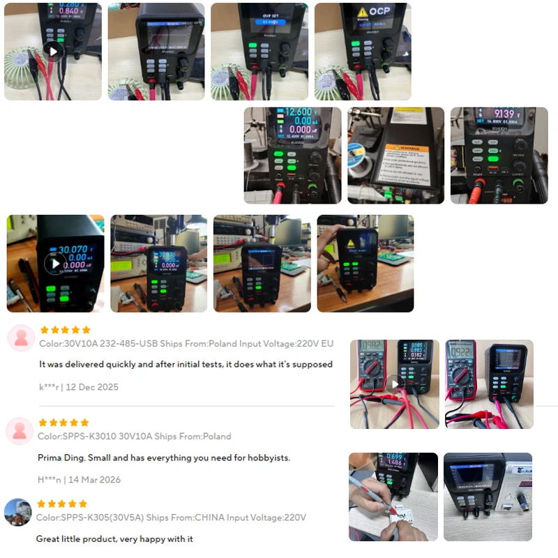 KUAIQU 0.001V/0.01mA Microcurrent DC Power Supply 24V 48V Voltage Current Wave Curve Display Memory Storage Short Circuit Alarm