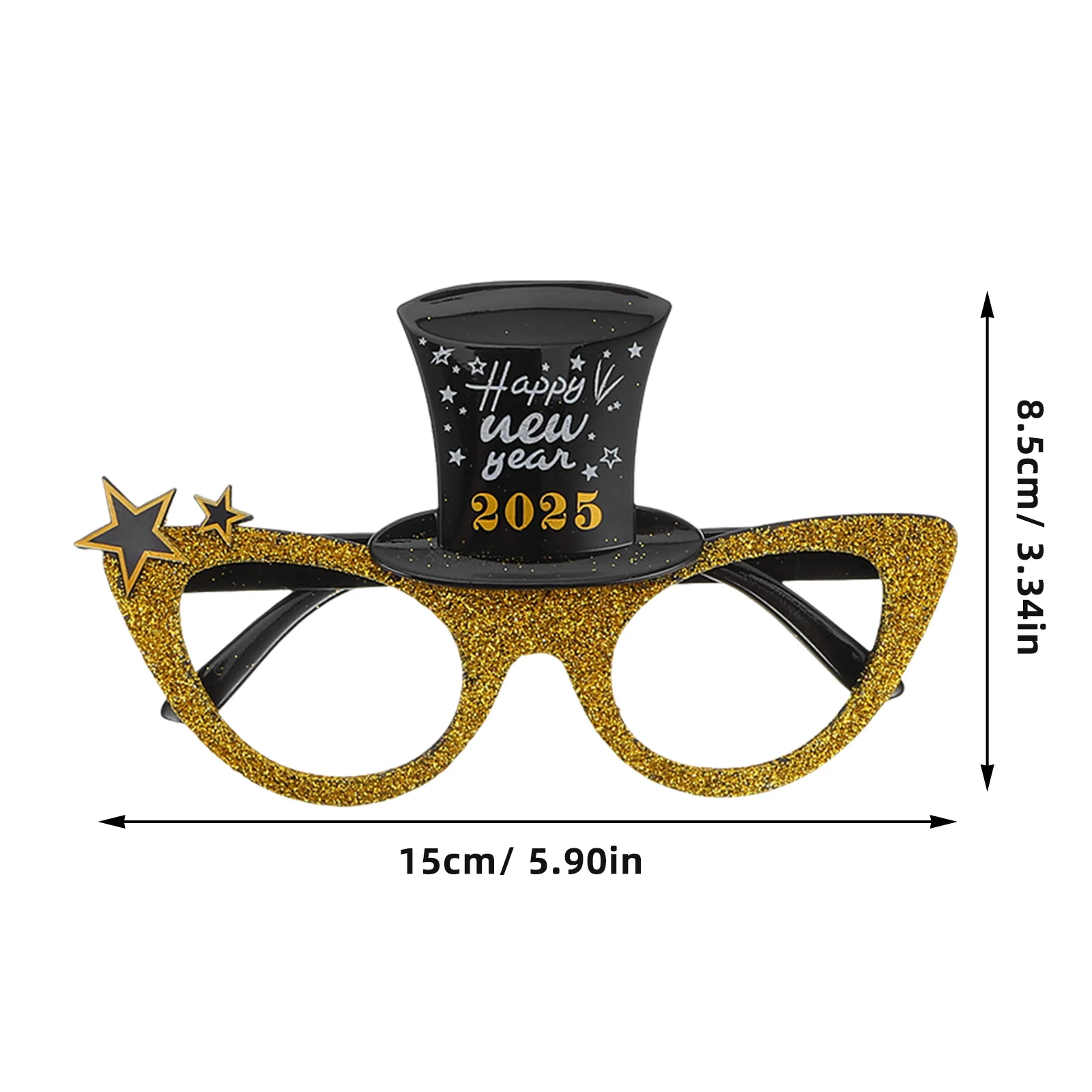 New Years Eve Glasses 2025 Digital Modeling Sunglasses Plastic Happy Party Caps