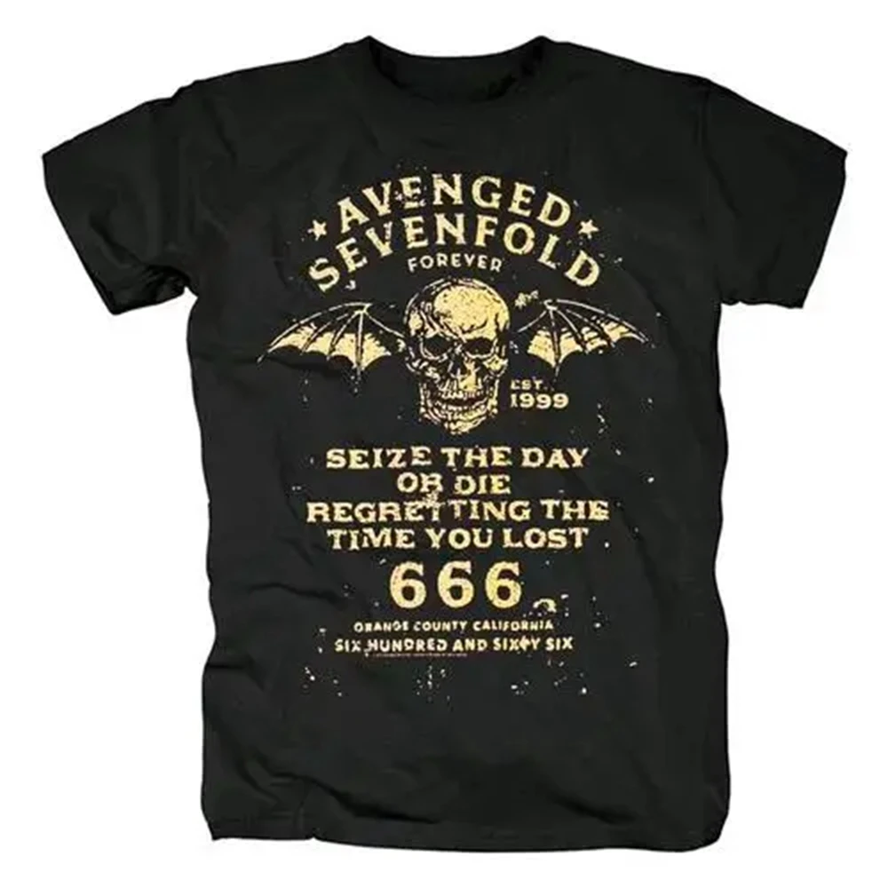 

Men Harajuku Metalcore Avenged Sevenfold Rock T Shirt Hip Hop Streetwear T Shirt Heavy Metal Plus Size T Shirt Cotton Clothing
