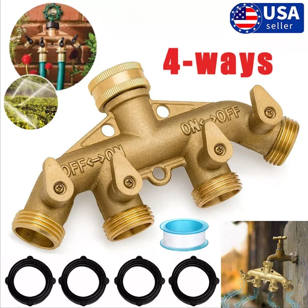 

Heavy Duty Brass Garden Hose Splitter Irrigation Watering Coupling Adapter Efficient Water Control Garden Tap tool accessories