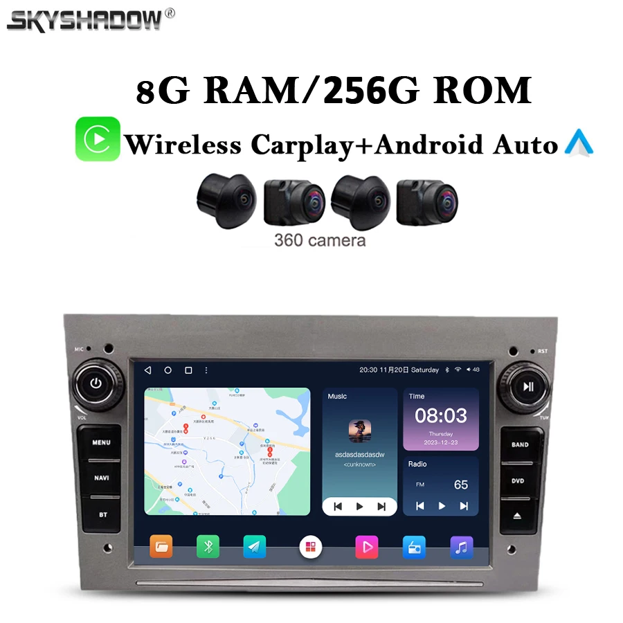 8G+256 Carplay Auto DSP IPS Android 13.0 Car DVD Player GPS WIFI Bluetooth RDS Radio For Opel Zafira Vectra Antara Astra Corsa